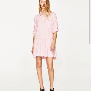Zara Shirt Dress with Frill